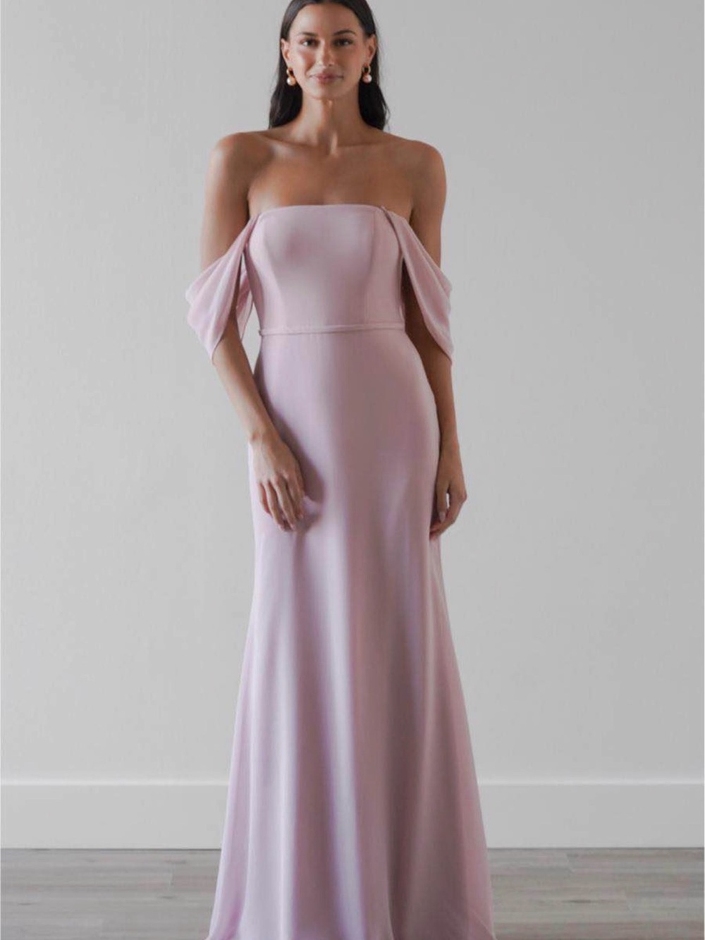 Chateau Strapless Blush Pink Evening Gown